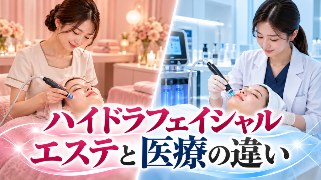 ハイドラフェイシャルエステと医療の違い